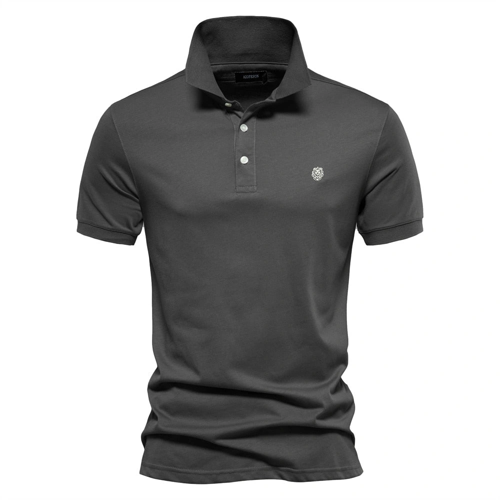 West Louis™: Polo ricamata in puro cotone, eleganza senza tempo, stile italiano.